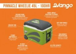 Vango Pinnacle Wheelie 45L Cool Box -Vango 45l infographic