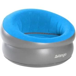 Vango Inflatable Donut Flocked Chair Mykonos Blue