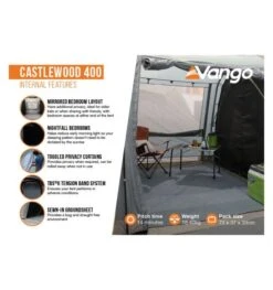 Vango Castlewood 400 (Poled) Tent 2023 (Incl. Footprint) 10 Vango Castlewood 400 (Poled) Tent 2023 (Incl. Footprint) -Vango castlewood 400 image 4