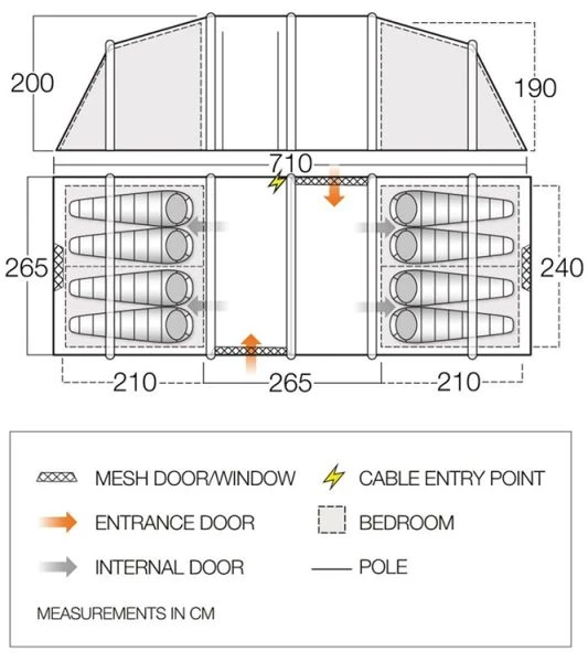 Vango Castlewood Air 800XL Airbeam Tent 2023 (Incl. Footprint) 4 Vango Castlewood Air 800XL Airbeam Tent 2023 (Incl. Footprint) - Image 2