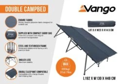 Vango Camp Bed - Double -Vango double camp bed infographic