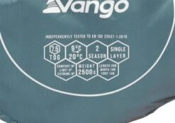 Vango Ember Double Sleeping Bag - Mineral Green -Vango ember double image 2