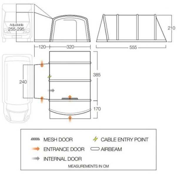 Vango Galli CC Air Tall Awning 2023 4 Vango Galli CC Air Tall Awning 2023 - Image 2