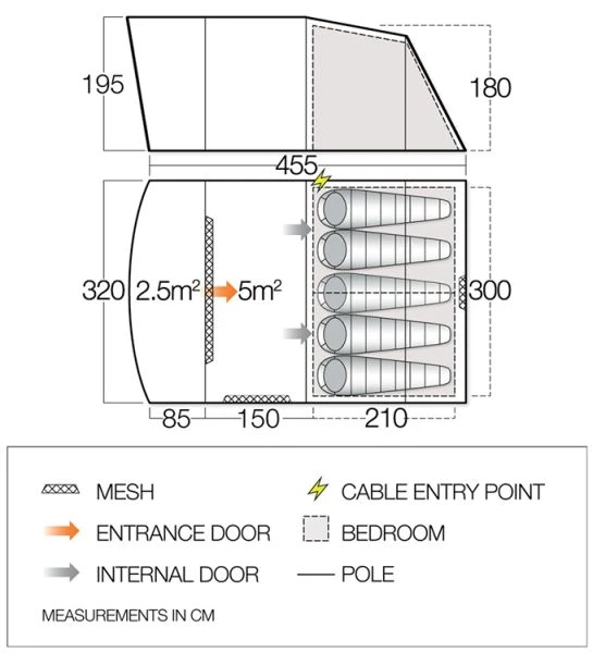 Vango Harris 500 (Poled) Tent 2023 4 Vango Harris 500 (Poled) Tent 2023 - Image 2