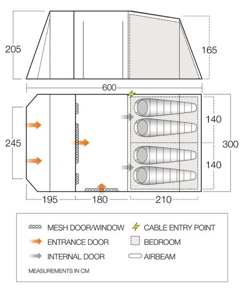 Vango Lismore 450 (Poled) Tent 2023 (Incl. Footprint) 4 Vango Lismore 450 (Poled) Tent 2023 (Incl. Footprint) - Image 2