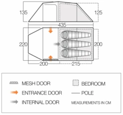 Vango Omega 350 Tent 2023 -Vango omega 350 dimensions image