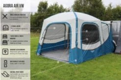 Vango Agora VW Inflatable Awning 2022 - Shadow Grey -Vango vango agora air vw awning blue 6