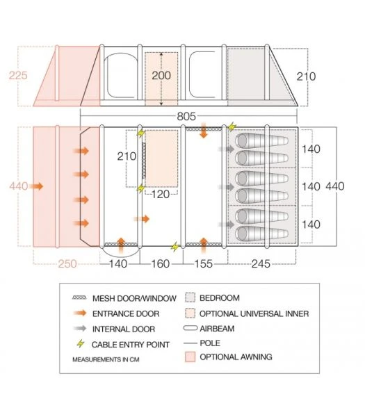 Vango Anantara TC 600XL Front Awning 4 Vango Anantara TC 600XL Front Awning - Image 2