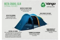 Vango Beta 350XL CLR Tent 2023 -Vango vango beta 350xl clr tent features
