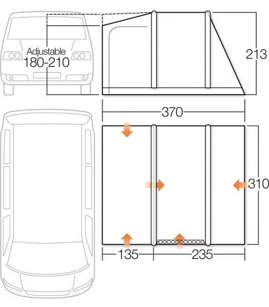 Vango Kela V Low Inflatable Awning 2022 4 Vango Kela V Low Inflatable Awning 2022 - Image 2
