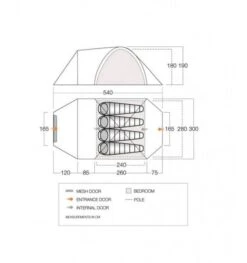 Vango Mokala 450 TC Tent 2023 -Vango vango mokala 450 tent florrplan 1 1