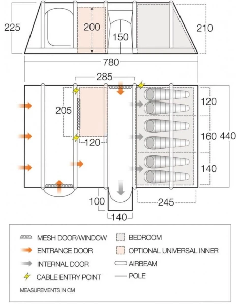 Vango Ventanas II Air 650XL Airbeam Tent 2023 4 Vango Ventanas II Air 650XL Airbeam Tent 2023 - Image 2